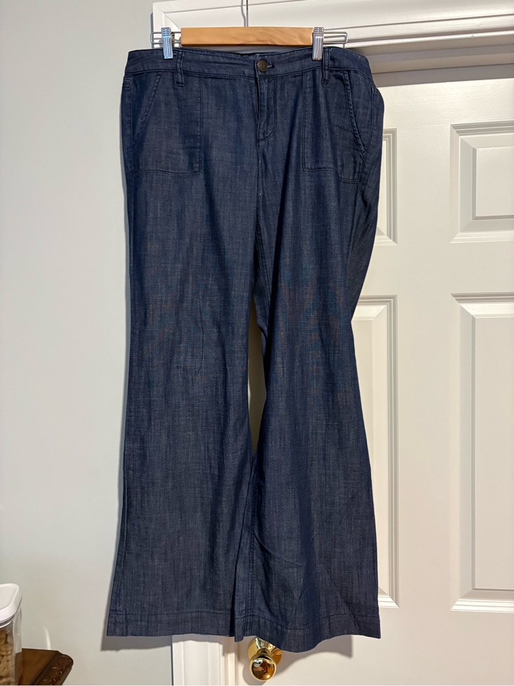 J. Crew Dark Blue Wide Leg Jeans